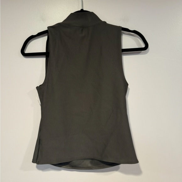 FLX grey ribbed mock neck tank top - Picture 3 of 3